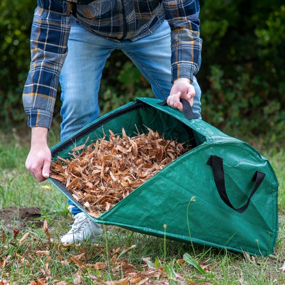 Collecteur de feuilles avec bord en tôle 