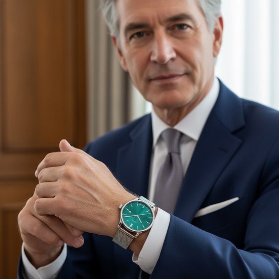 Montre Milanaise pour homme  Vert