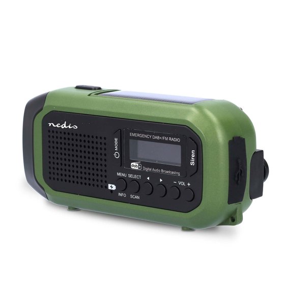 Radio DAB+ à manivelle et énergie solaire 