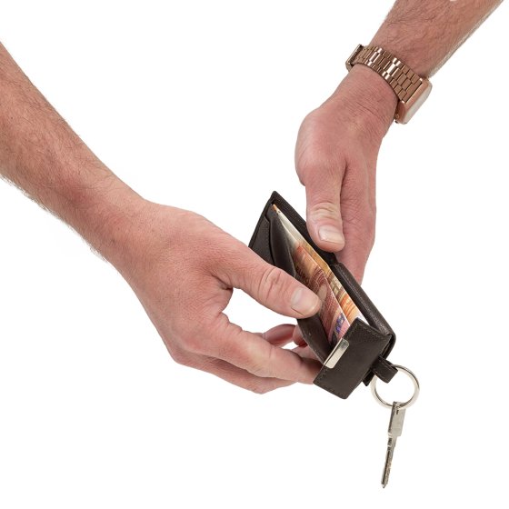 Mini-portefeuille avec porte-clés Noir