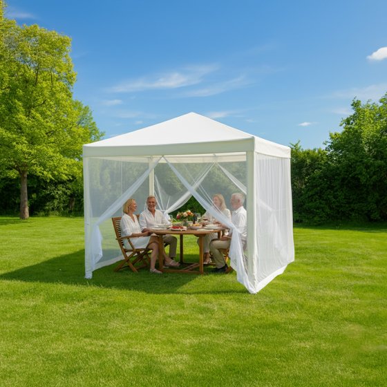 Pavillon de jardin avec moustiquaire intégrée 