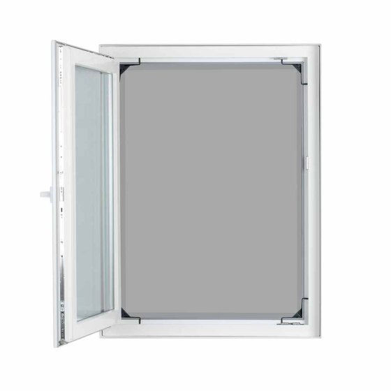 Moustiquaire télescopique avec filet intégré, anthracite 