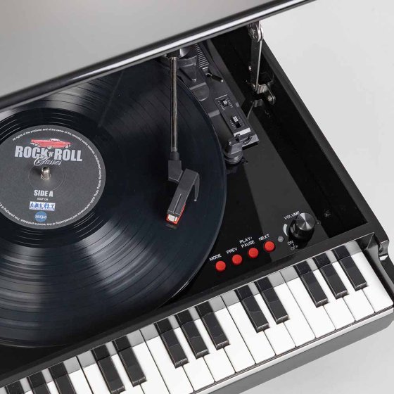 Platine vinyle façon piano 