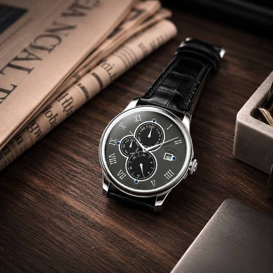 Montre de luxe pour homme avec bracelet en cuir 