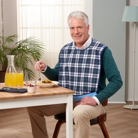 Bavoir hydrofuge avec ramasse-miettes 