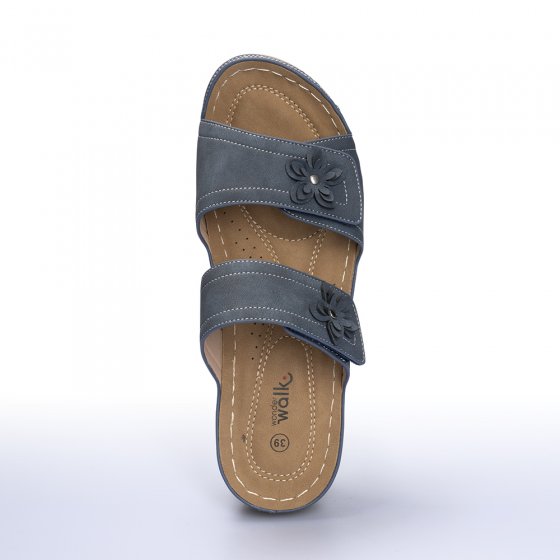 Mules confort à scratch « Anette » 40 | Bleu