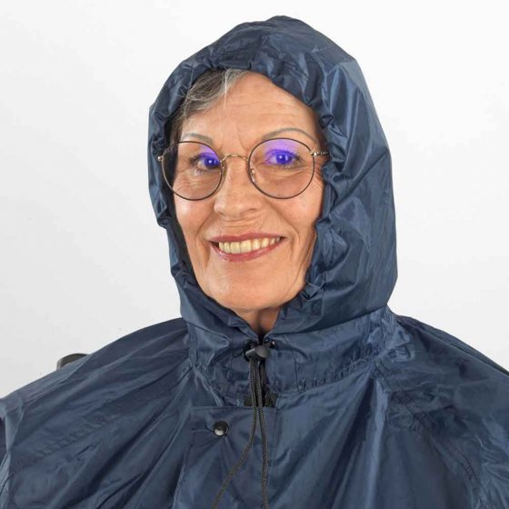 Cape de pluie avec manches pour rollator 