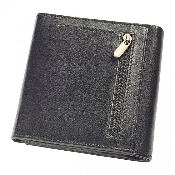 Portefeuille compact en cuir buffle