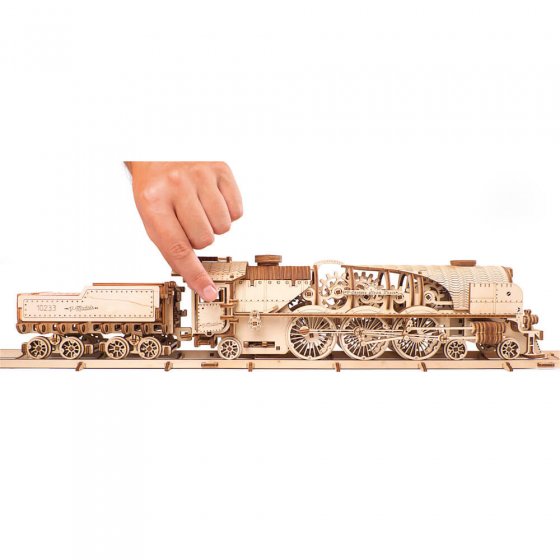 Maquette de bois locomotive et tender 