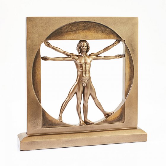 Statuette bronzée "L'homme de Vitruve"