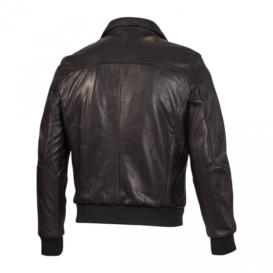 Blouson en cuir d'agneau de Nouvelle-Zélande 60 | Noir