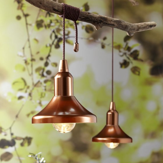 Lampes sans fil aspect cuivre Lot de 2