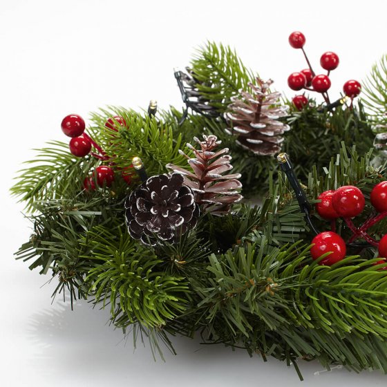 Couronne de Noël à LED