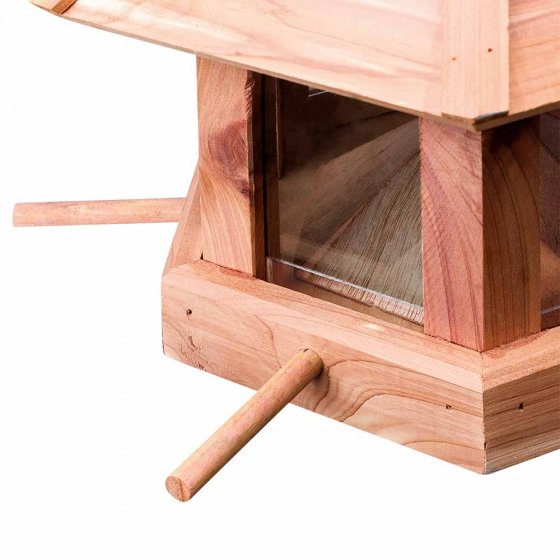 Mangeoire pour oiseaux en bois de cèdre 
