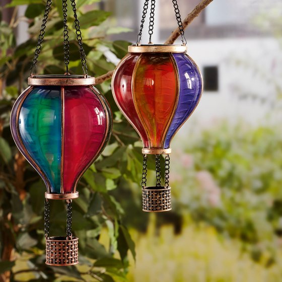 Duo solaire de ballons multicolores 