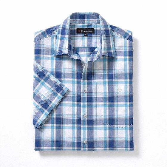 Chemise à carreaux facile d'entretien 