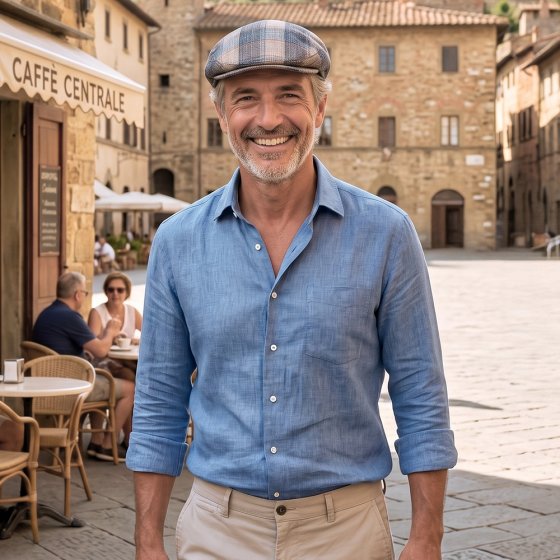 Casquette en lin et coton  
