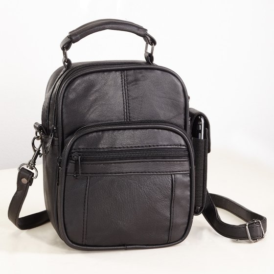 Sacoche homme en cuir Noir