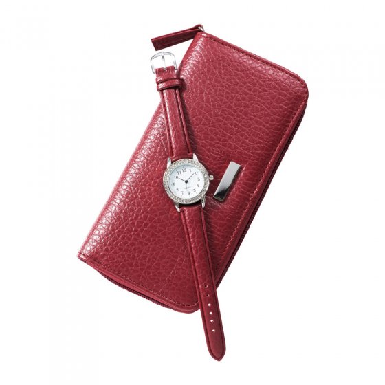 Montre élégante pour femme avec porte-monnaie