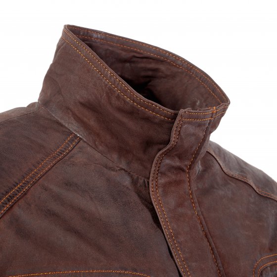 Veste d'hiver en cuir d'agneau