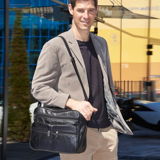 Sac de voyage en cuir d'agneau 