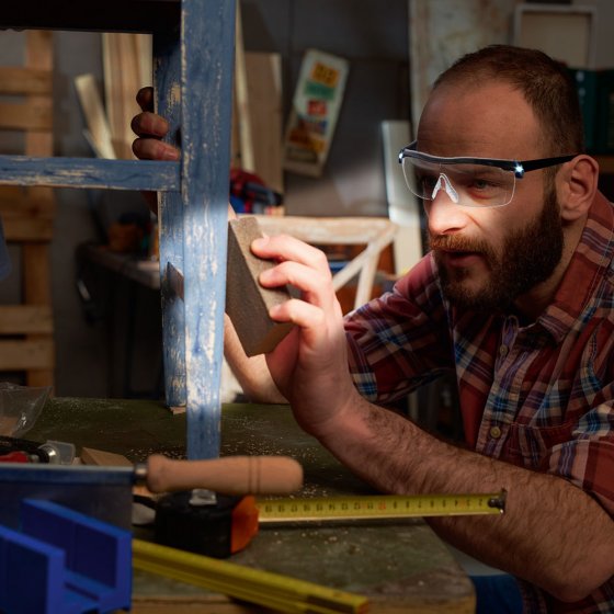 Lunettes de travail protectrices éclairées 