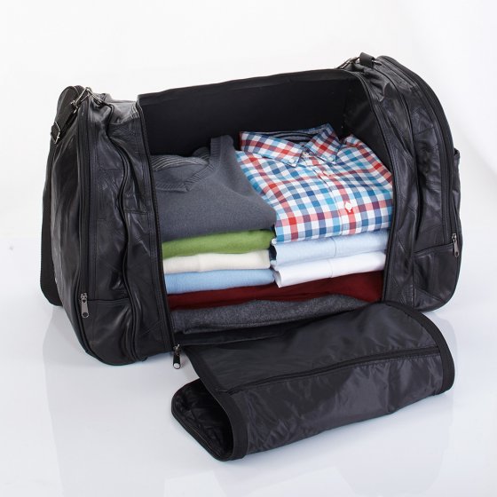 Sac de voyage en cuir à ouverture latérale 