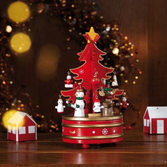 Boîte à musique sapin de Noël