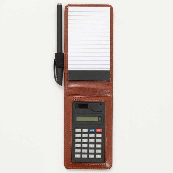 Bloc-notes pratique avec calculatrice 