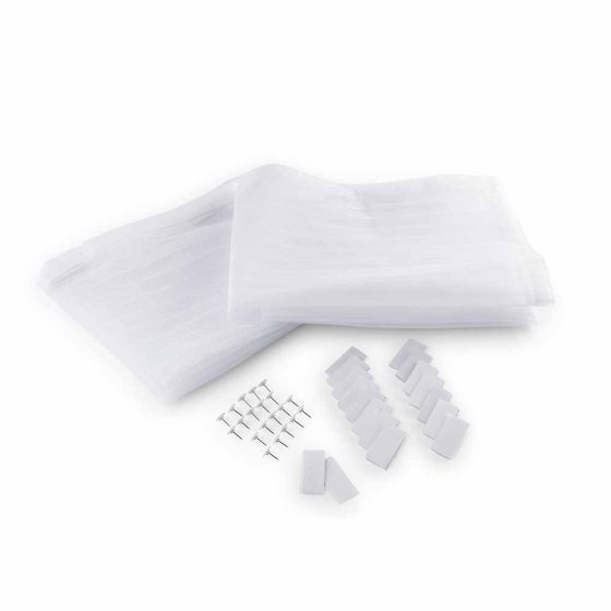 Rideau anti-insectes avec fermeture magnétique, blanc 