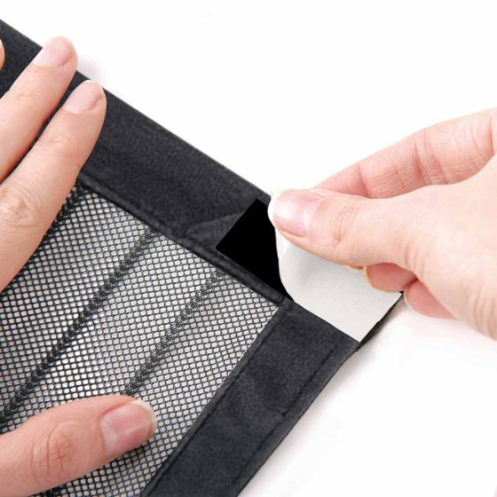Rideau anti-insectes avec fermeture magnétique, noir 