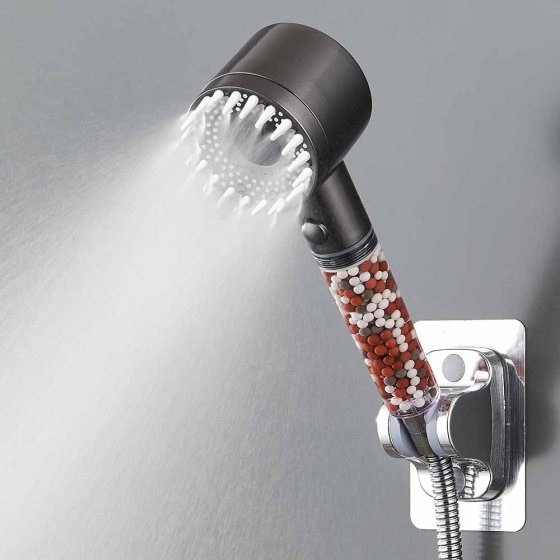 Pommeau de douche massant avec filtre minéral 