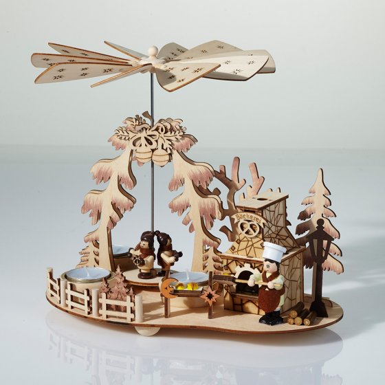 Pyramide de bougies chauffe-plat avec fumoir