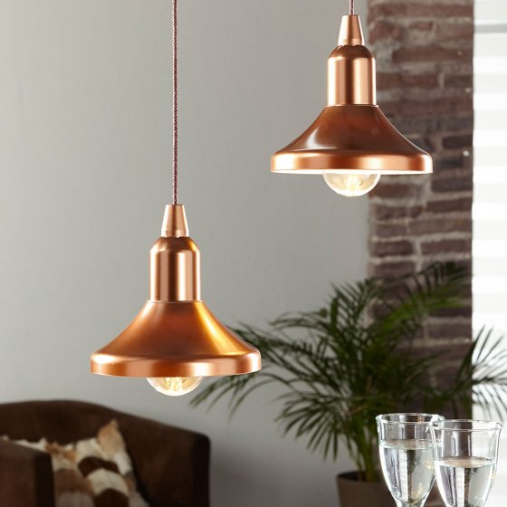 Lampes sans fil aspect cuivre Lot de 2