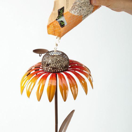 Distributeur de graines pour oiseaux « fleur » 