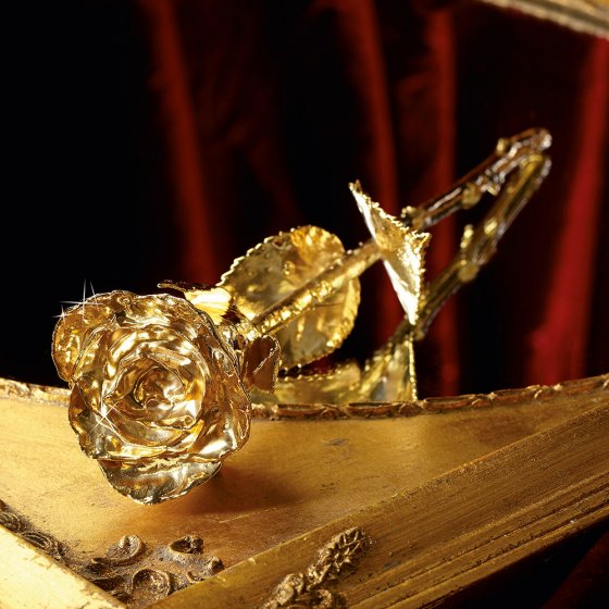 Rose dorée à l’or fin 