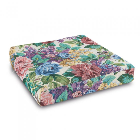 Coussin viscoélastique à motif floral 