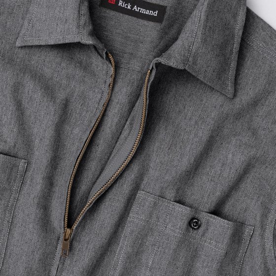 Chemise en flanelle avec fermeture éclair sur toute la longueur 