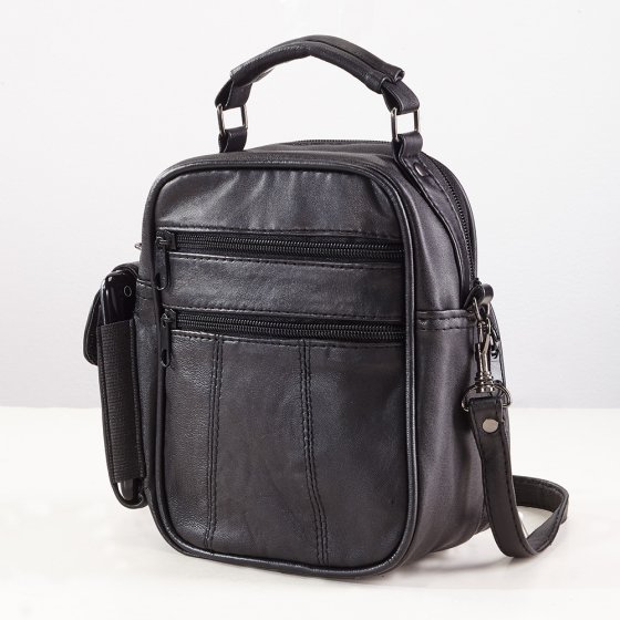 Sacoche homme en cuir Noir