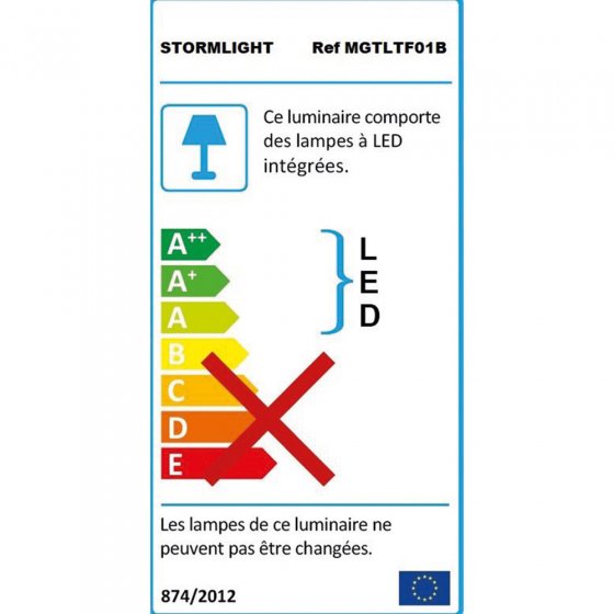 Lampe tempête avec effet de flamme 