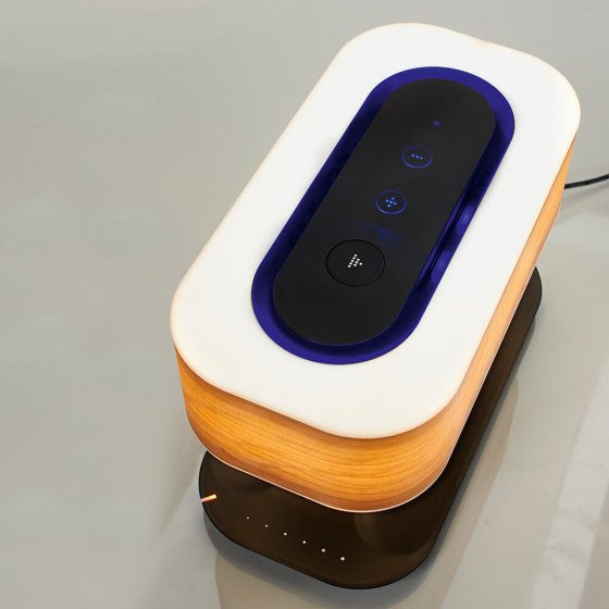 Lampe en merisier en forme d'arbre