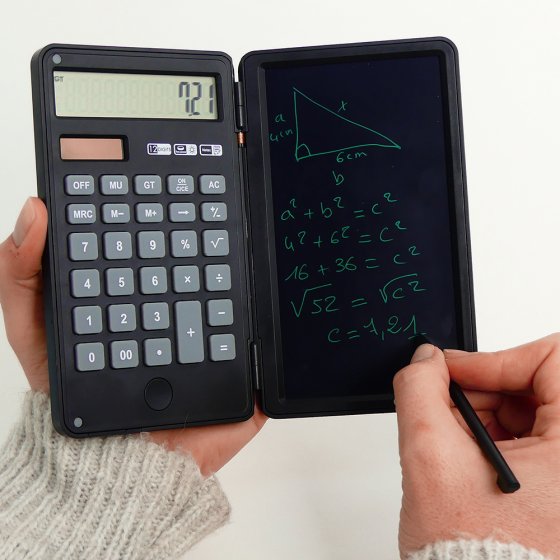 Tableau électronique avec calculatrice