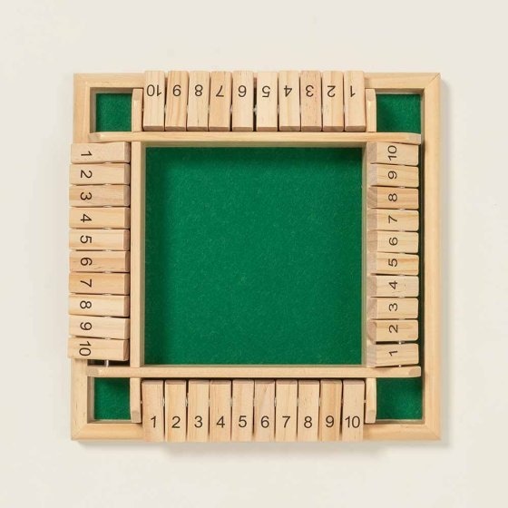 Jeu de cartes pour quatre joueurs, en bois 