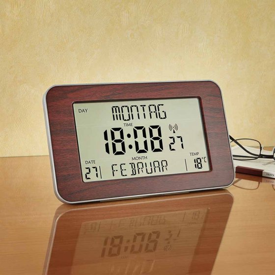Horloge calendrier radiopilotée 
