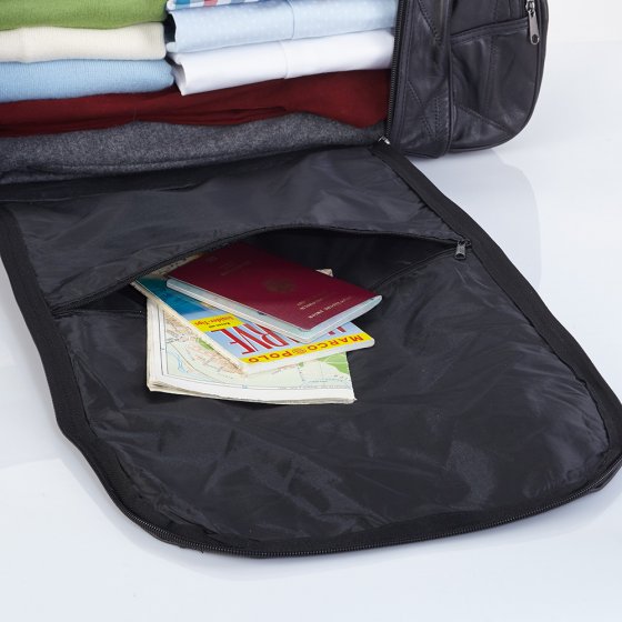 Sac de voyage en cuir à ouverture latérale 