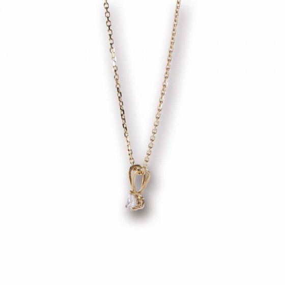 Collier or et diamant, 0,21 ct