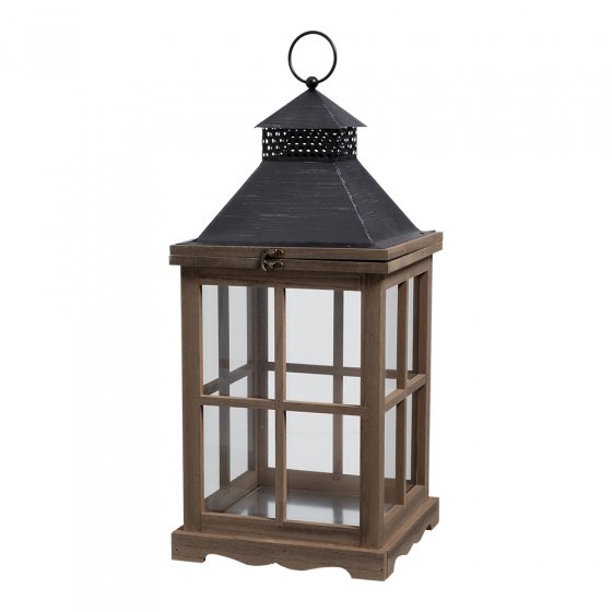Lot de 2 lanternes en bois 
