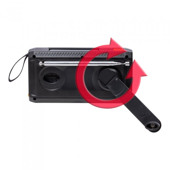 Radio DAB+ à manivelle et solaire 