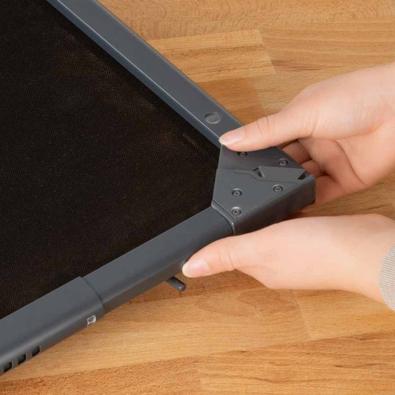 Moustiquaire télescopique avec filet intégré, anthracite 
