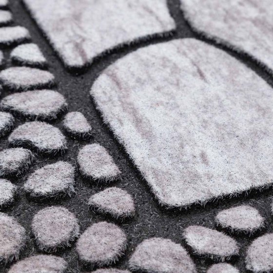 Lot de 2 tapis de protection pour les pieds - Gris pierre  